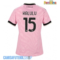 Camisa de time de futebol Juventus Pierre Kalulu #15 Replicas 2º Equipamento Feminina 2026-27 Manga Curta